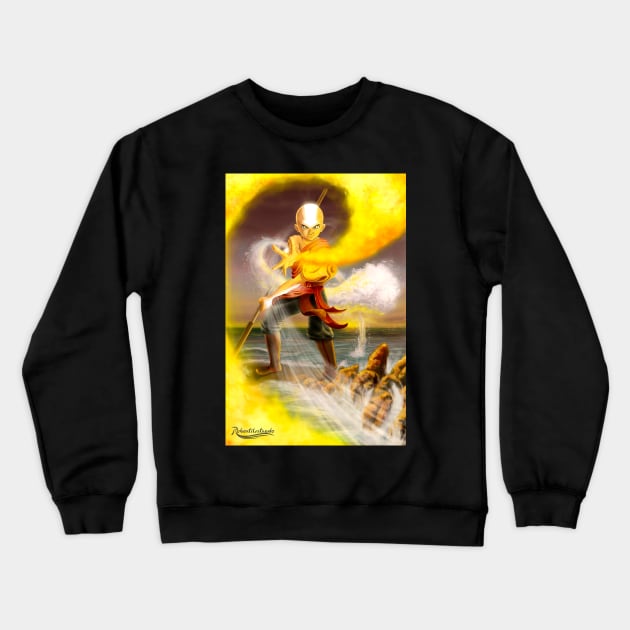 Avatar Aang The Last Airbender Crewneck Sweatshirt by Robertilustrado